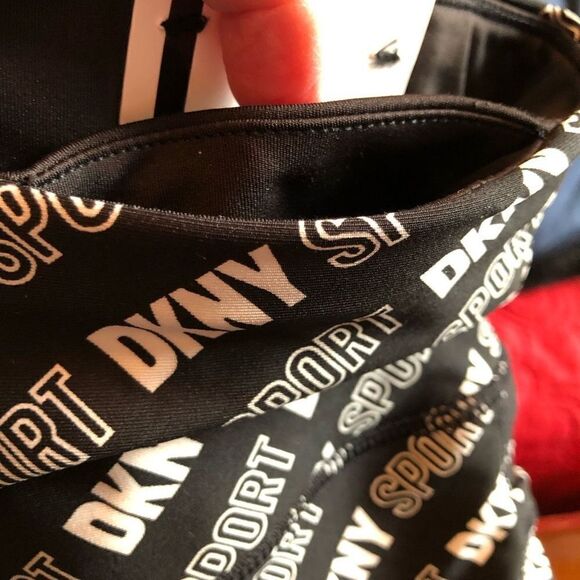 DKNY SPORT - NWT - L Sz XS High-Waist Logo Cycling Shorts. Slim Fit w/Pockets - Picture 9 of 16